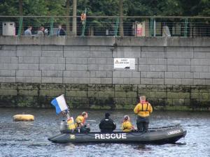 Rescue Team in a boat